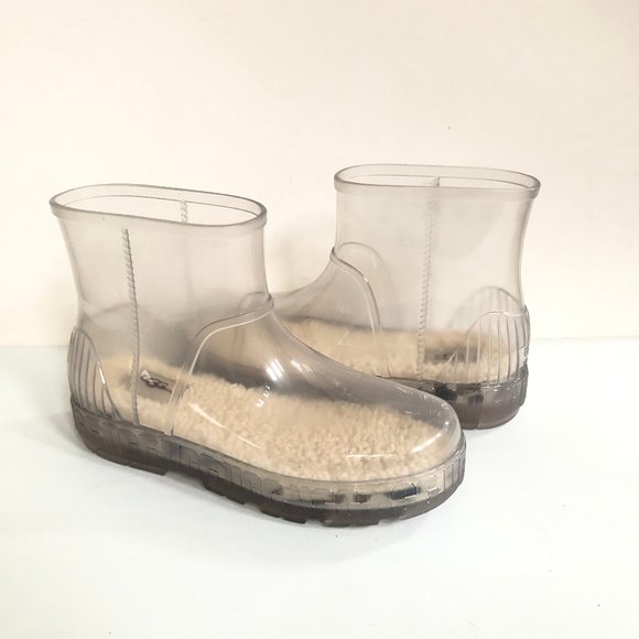UGG DRIZLITA CLEAR NATURAL WATERPROOF RUBBER RAIN BOOTS - Picture 2 of 7